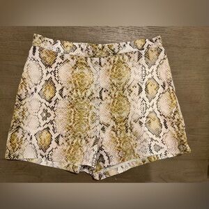 Lavender Brown High-Waist Linen Shorts